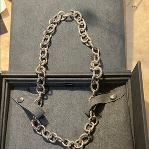David Yurman local link Silver Necklace 18inch